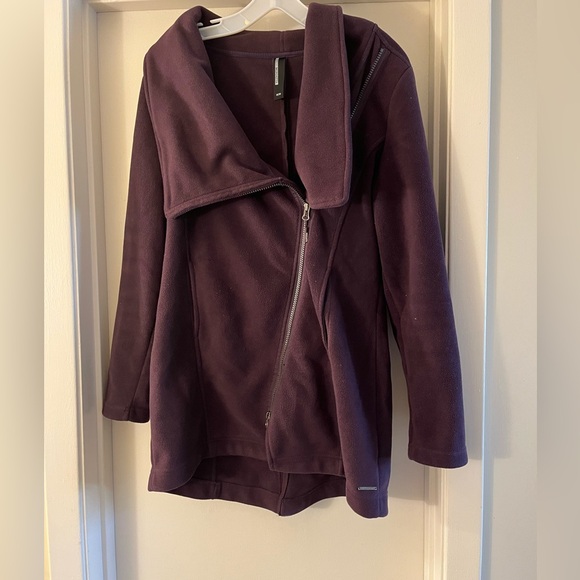 Women's Purple Asymmetrical Zip Jacket - Picture 2 of 2